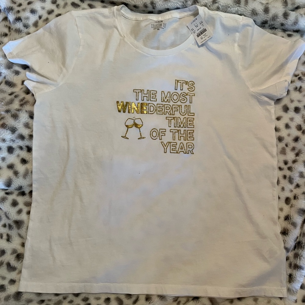 NWT - J Crew Women’s XL  - most winederful time of year tshirt